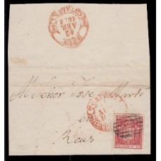 Historia Postal - España 1854 Edifil 24 Frontal Mtº Baeza 11 abril de Tortosa a Reus