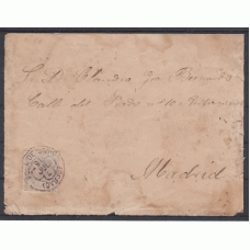 Historia Postal - España 1879 Edifil 204  Mtº fechador tipo Trébol  81-julio/4 año y dia cambiados