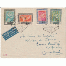 Historia Postal - España 1930 Edifil 517-519/21  Carta dirigida a Madrid