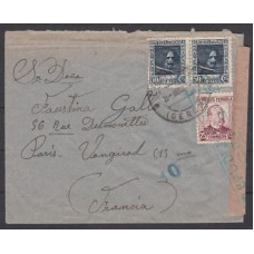 Historia Postal - España 1933 Edifil 685-738(2)  Gerona a París. Censura de la República