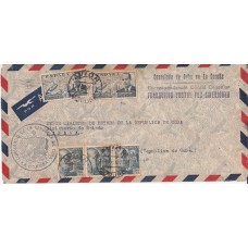 Historia Postal - España 1939 Edifil 872(3)-946(2)  Sobre dirigido al ministro de la República de Cuba Mtº del Consulado de Cuba en la Coruña