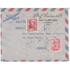 Historia Postal - España 1948 Edifil 1023-1058 Puerto de Santa Maria a Canada Mtº ambulante Madrid