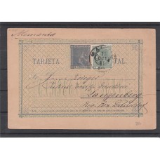 España Enteros Postales 1875 Edifil 8Fz usado  Franqueo complementario 201/2