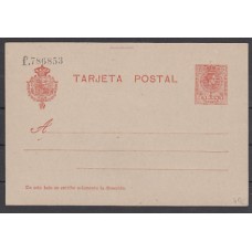 España Enteros Postales 1910 Edifil 49c Medallon