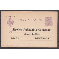 España Enteros Postales 1910 Edifil 50ipc  sobreimpresión privada- Medallón