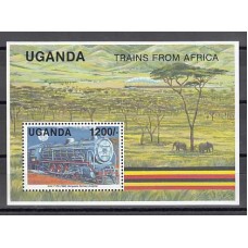 Uganda - Hojas Michel 133 ** Mnh  Trenes