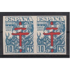 España Sueltos 1941 Edifil 951s Protuberculosos ** Mnh  Pareja sin dentar