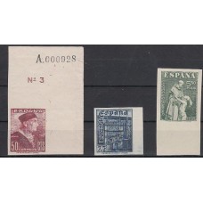 España Estado Español 1946 Edifil 1002/4s ** Mnh  Borde hoja