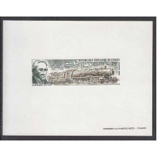 Pruebas de lujo - Congo Frances Correo Yvert 346  Trenes