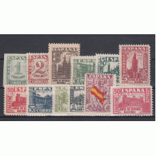 España Sueltos 1936 Edifil 802/12+808A ** Mnh Junta de defensa   falta nº 813