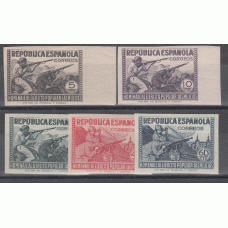 España Sueltos 1938 Edifil 792/6s Ejercito popular **/* Mnh/Mh