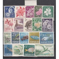 Norfolk - Correo Yvert 26/44 ** Mnh Fauna. Flora