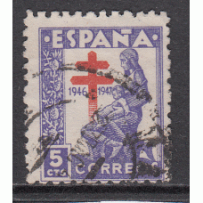 España Sueltos 1946 Edifil 1008 usado Pro tuberculosos