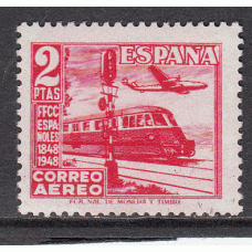 España Sueltos 1948 Edifil 1039 Centenario del ferrocarril ** Mnh