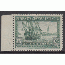 España Variedades 1929 Edifil 438cc ** Mnh  Error de color verde