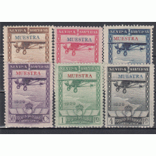 España Variedades 1929 Edifil 448Ma/53Ma * Mh  Muestra letras finas
