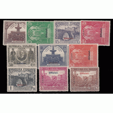 España Variedades 1931 Edifil 620H/9H (*) Mng  Sobrecarga CUPP