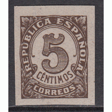 España Variedades 1938 Edifil 745Gs (*) Mng  papel gris sin dentar