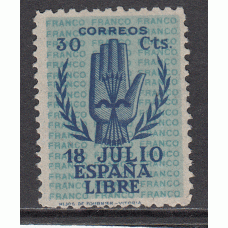 España Variedades 1938 Edifil 853tb (*) Mng