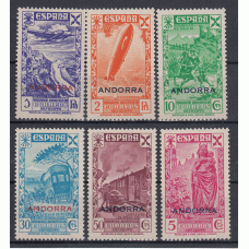 Andorra Española Beneficencia 1943 Edifil 7/12 * Mh