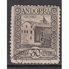 Andorra Española Sueltos 1929 Edifil 21 usado