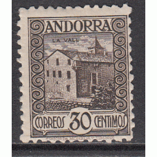 Andorra Española Sueltos 1931 Edifil 21d dentado 11½ * Mh