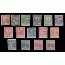 Andorra Española Variedades 1935 Edifil 28d/43da ** Mnh