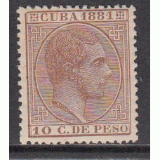 Cuba Sueltos 1881 Edifil 66 (*) Mng