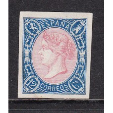 España Clásicos 1865 Edifil 70 (*) Mng  Mota de papel