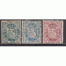 Cuba Telegrafos 1880 Edifil 49/51 (*) Mng