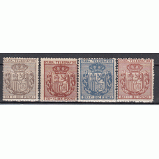 Cuba Telegrafos 1894 Edifil 77/80 * Mh