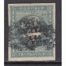 Filipinas Correo 1863 Edifil 16c usado  Verde azulado