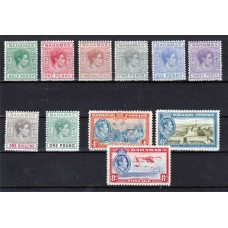 Bahamas - Correo 1938 Yvert 101/12 falta nº 108 * Mh Jorge VI