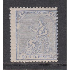 España I República 1873 Edifil 137 * Mh  Descentrado
