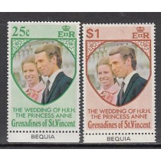 San Vicente-Grenadines - Correo Yvert 1/2 ** Mnh Boda real