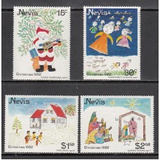 Nevis - Correo Yvert 100/3 ** Mnh Navidad