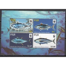 Fidji - Correo Yvert 1011/4 ** Mnh Fauna. Peces