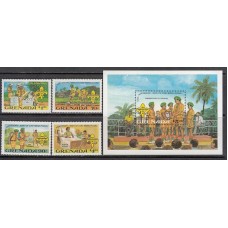 Grenada - Correo 1982 Yvert 1014/7+H.100 ** Mnh Scoultismo