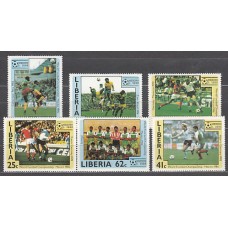 Liberia - Correo 1985 Yvert 1015/20 ** Mnh  Deportes fútbol