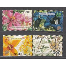 Singapur - Correo Yvert 1018/21 ** Mnh  Flores