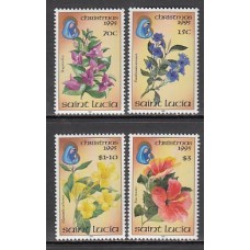 Santa Lucia - Correo Yvert 1023/6 ** Mnh Navidad flores