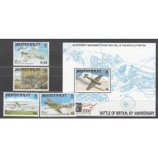 Montserrat - Correo Yvert 1023/6 + H 82 ** Mnh Aviones