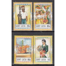 Santa Lucia - Correo Yvert 1027/30 ** Mnh Carnaval