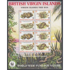 Virgenes - Correo Yvert 1027/30 minipliego ** Mnh  Fauna reptiles