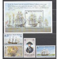 Virgenes - Correo Yvert 1031/4+Hb 108 ** Mnh  Barcos