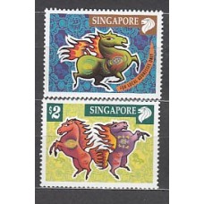 Singapur - Correo Yvert 1032/3 ** Mnh  Año del caballo