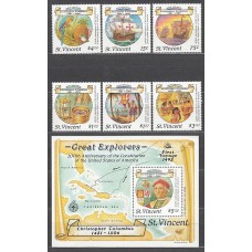 San Vicente - Correo Yvert 1036/41+H.41 ** Mnh Barcos