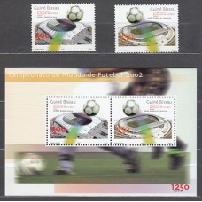 Guinea Bissau - Correo Yvert 1037/8+H.130 ** Mnh  Deportes fútbol