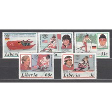 Liberia - Correo 1987 Yvert 1038/42 ** Mnh  Olimpiadas de Calgary