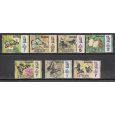 Malaysia - Kelantan Correo Yvert 104/10 ** Mnh  Fauna mariposas